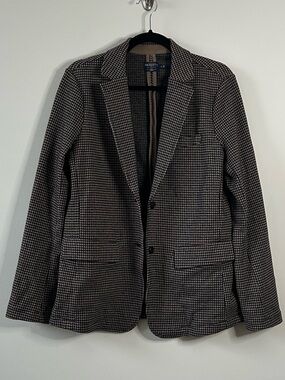 Faherty Women’s Brown Houndstooth Knit Blazer